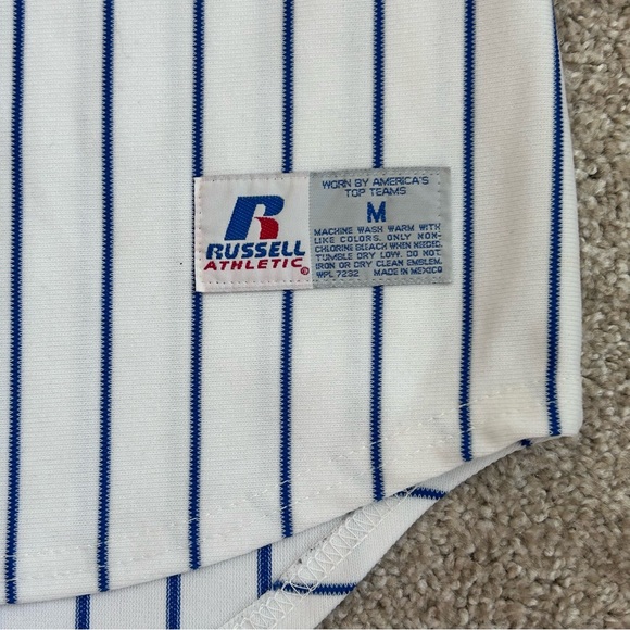 Vintage Russell Athletic American Legion Baseball Jersey Roselle 229 Pinstripe M - Picture 2 of 9